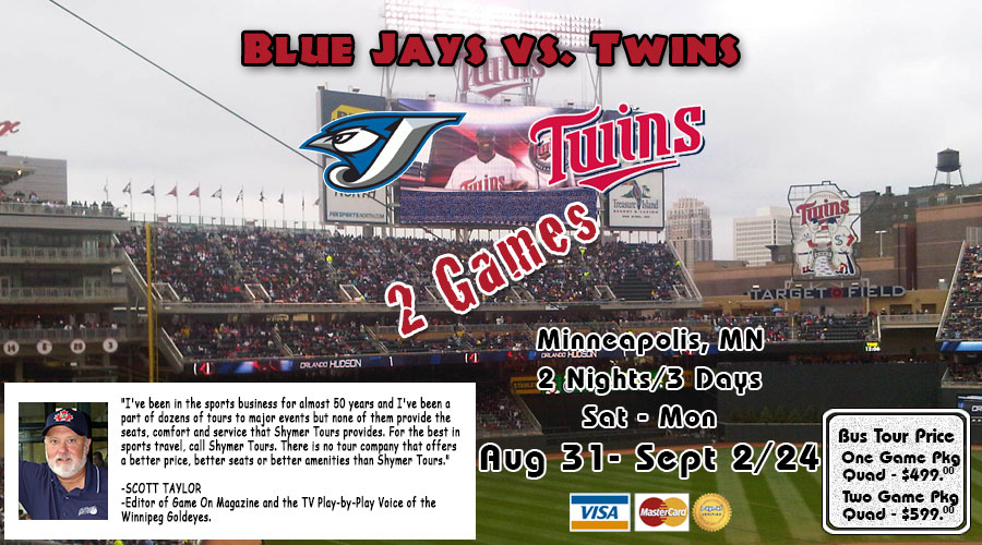 Blue Jays vs Twins Aug 5-7/2022