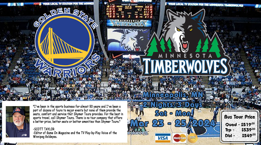  Timberwolves vs Golden State Warriors March 23-25/2024