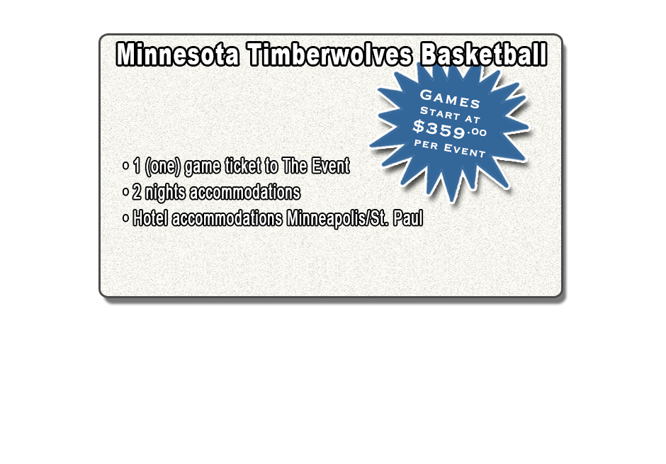 Shymer Tours is your Winnipeg to Minnesota Timberwolves NBA Basketball bus tour sporting event tour company
