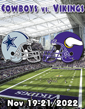 Winnipeg to Minneapolis Vikings vs Cowboys Nov 19-21/2022 bus tour